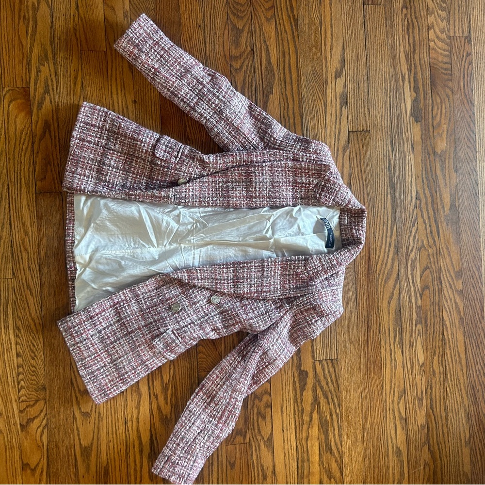 Zara Pink Blazer Tailored Suit Jacket